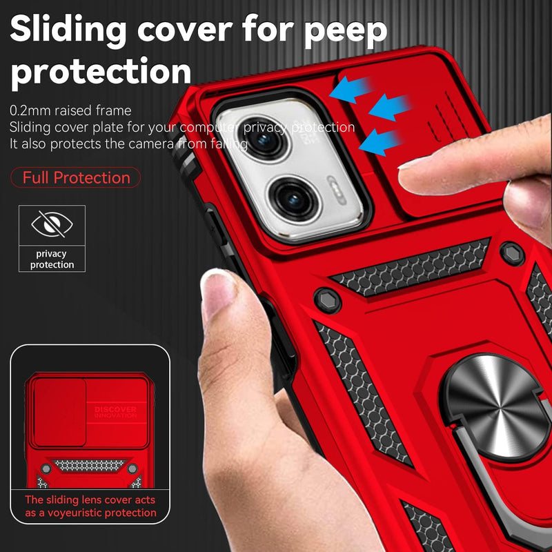 Load image into Gallery viewer, [Magnetic Ring Kickstand][Slide Camera Cover] Motorola Moto G 5G 2023/Moto G Power 2023 - Shield Shockproof Rugged Heavy Duty Case - Polar Tech Australia
