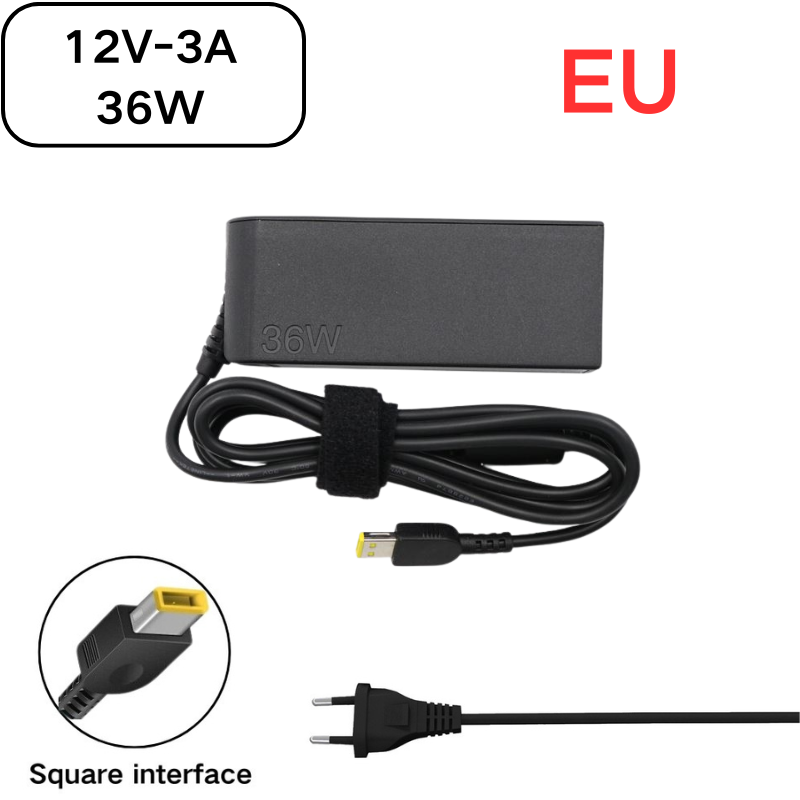 Load image into Gallery viewer, [12V-3A/36W][Yellow Square Slim Tip] Lenovo ThinkPad Helix - 20CH / ThinkPad 10 - 20C3 / ThinkPad 10 (Type 20E3, 20E4) Series - Laptop AC Power Supply Adapter Charger - Polar Tech Australia
