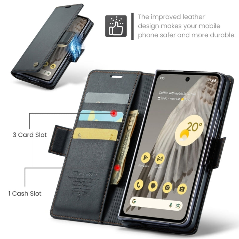 Load image into Gallery viewer, Google Pixel Fold - Butterfly Buckle Litchi Texture RFID Anti-theft Leather Phone Case - Polar Tech Australia
