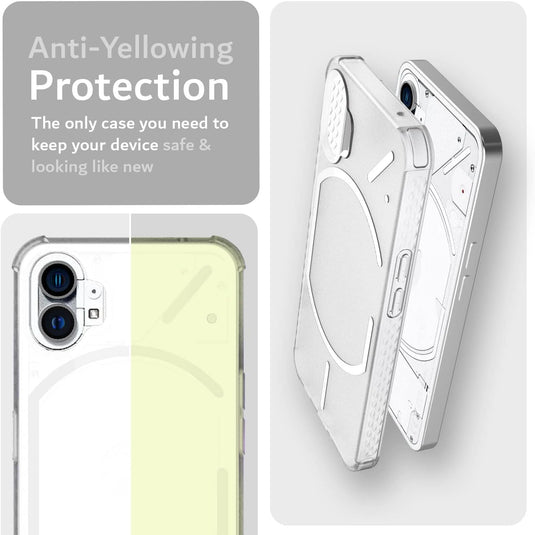Nothing Phone 1 - AirPillow Cushion Transparent Soft Clear TPU Four Corners Protective Case - Polar Tech Australia