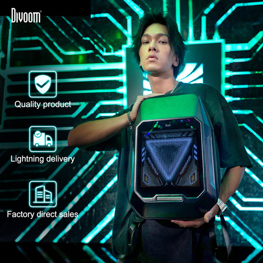 Divoom Cyberbag Pixel Art LED Backpack Perfect Gift - Polar Tech Australia