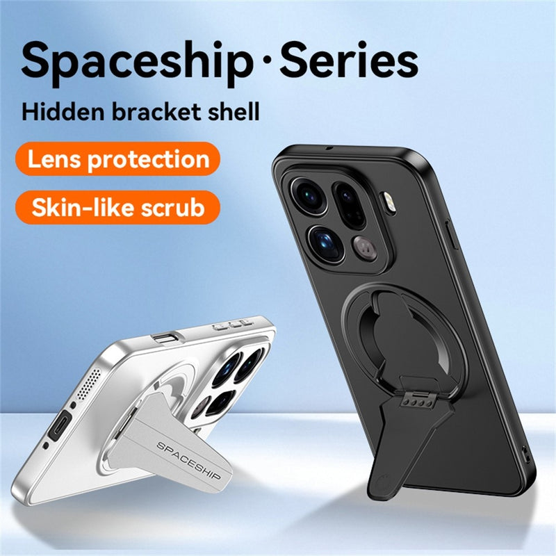 Cargue la imagen en el visor de la galería, OPPO Find X9 Pro - MagSafe-Compatible Skin-Feel Matte PC+TPU Phone Case with Hidden Kickstand
