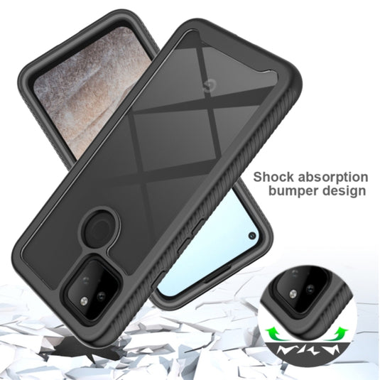 Google Pixel 5A 5G - Solid Color Shockproof TPU Clear PC Phone Case