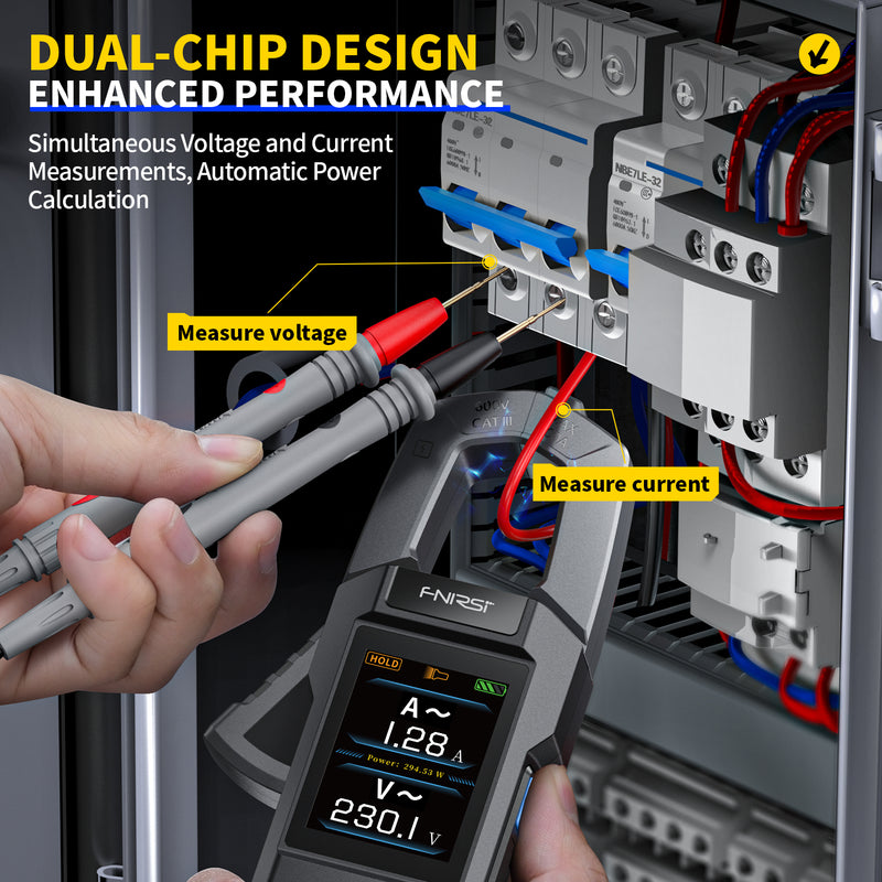 Chargez l&#39;image dans la visionneuse de la galerie, [DMC-100] FNIRSI DC AC Current Voltage Clamp Meter Digital Multimeter
