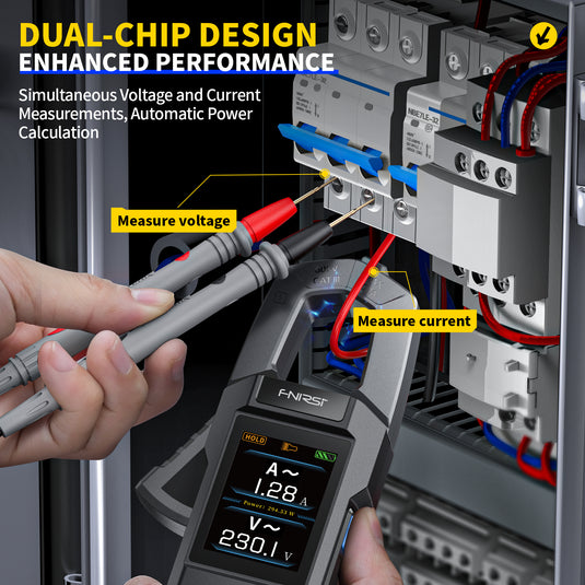 [DMC-100] FNIRSI DC AC Current Voltage Clamp Meter Digital Multimeter