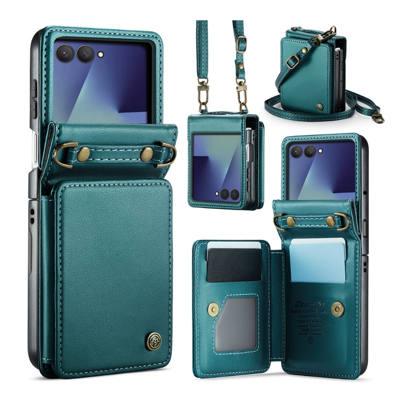 Cargue la imagen en el visor de la galería, Samsung Galaxy Z Flip7 5G - Card Slots Holder RFID Anti-theft Phone Case
