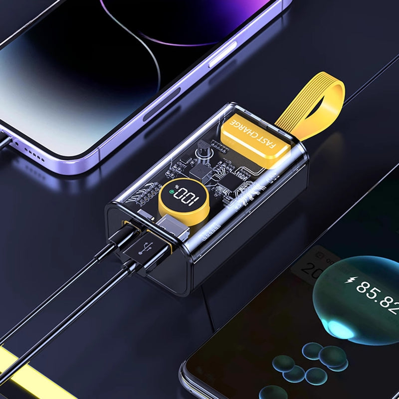 Chargez l&#39;image dans la visionneuse de la galerie, [K16] Transparent PD 20W 10000mah USB Type-C PD Fast Charging Power Bank Portable Charger - Polar Tech Australia
