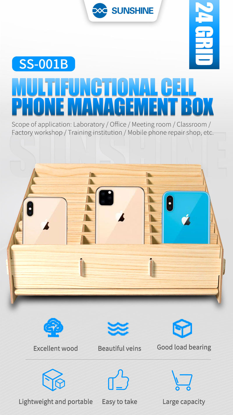 Chargez l&#39;image dans la visionneuse de la galerie, [SS-001B] SUNSHINE 24 Grid Cell Phone Management Box - Polar Tech Australia
