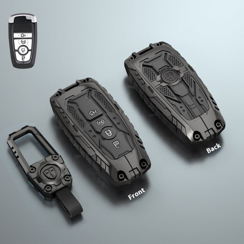 Load image into Gallery viewer, Ford Heavy-Duty Mecha Car Key Fob Case Cover For Mondeo, Focus, Mustang, Fusion, Raptor F-150, F-250, F-350, F-450, F-550, Edge, Explorer, Maverick
