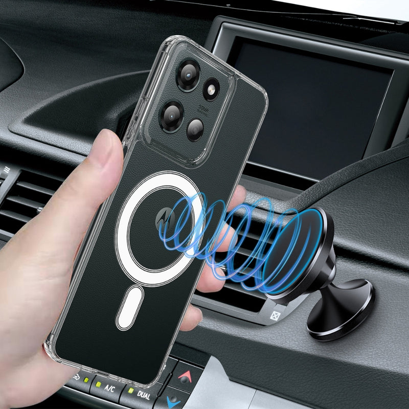Cargue la imagen en el visor de la galería, Motorola Moto G 5G (2025) - MagSafe Clear Acrylic PC Hybrid TPU Phone Case - Polar Tech Australia
