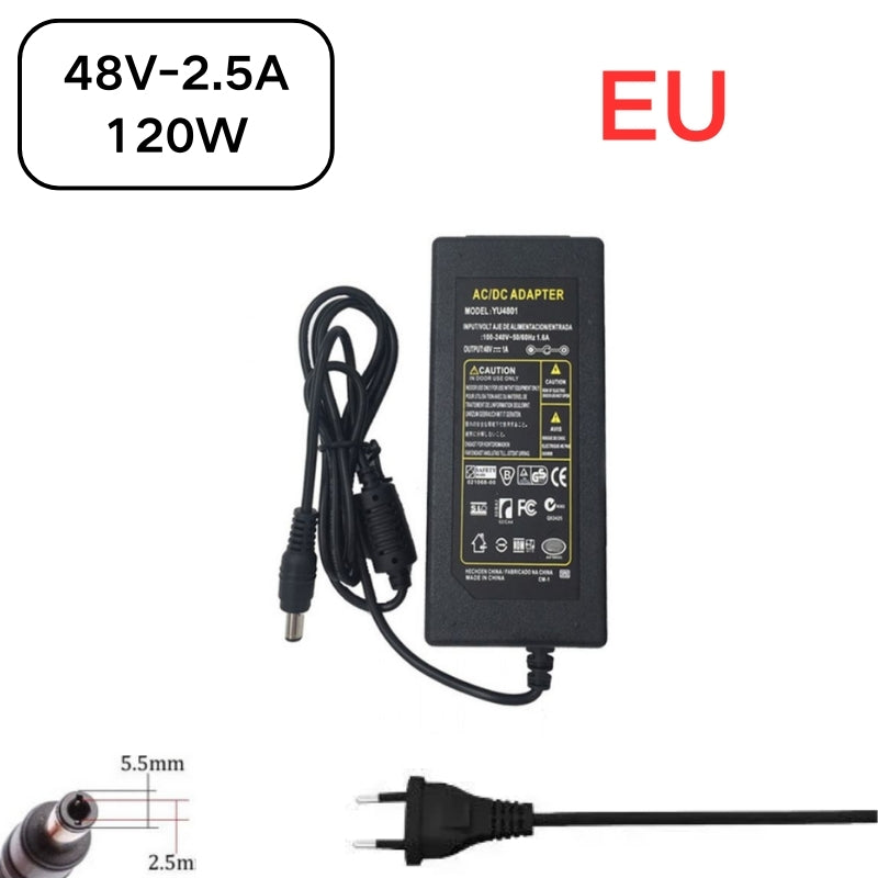 Chargez l&#39;image dans la visionneuse de la galerie, [48V-2.5A][5.5x2.5] Universal Computer/Monitor/CCTV POE Switch - Power Supply Adapter Wall Charger - Polar Tech Australia
