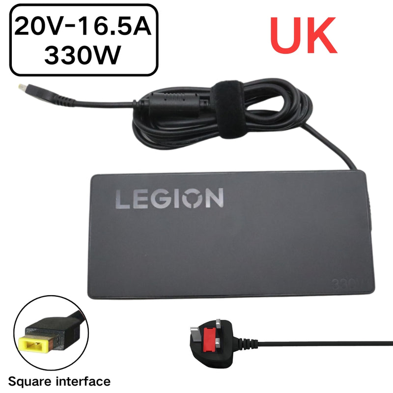 Chargez l&#39;image dans la visionneuse de la galerie, [20V-16.5A/300W][Yellow Square] Lenovo Legion Pro 7 16IRX8H 9 16IRX8 Laptop AC Power Supply Adapter Charger - Polar Tech Australia
