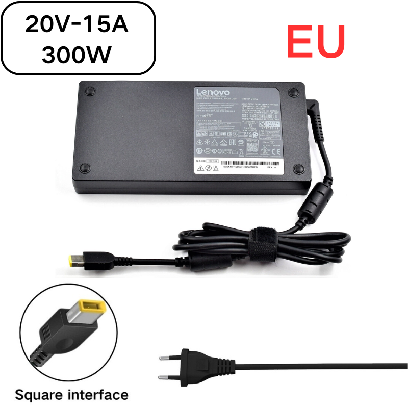 Cargue la imagen en el visor de la galería, [20V-15A/300W][Yellow Square] Lenovo Legion 7 Gaming Laptop AC Power Supply Adapter Charger - Polar Tech Australia
