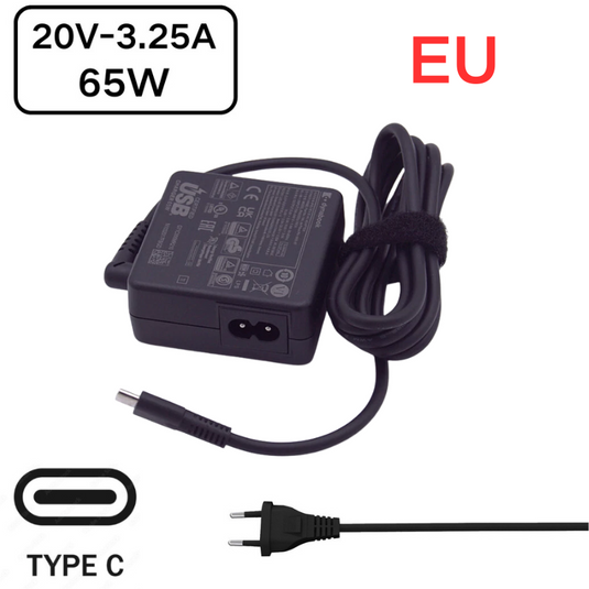 [65W/20V-3.25A][USB-C] Toshiba Dynabook PA5352E-1AC3 PA-1650-98 Series - AC Power Adapter Laptop Wall Charger