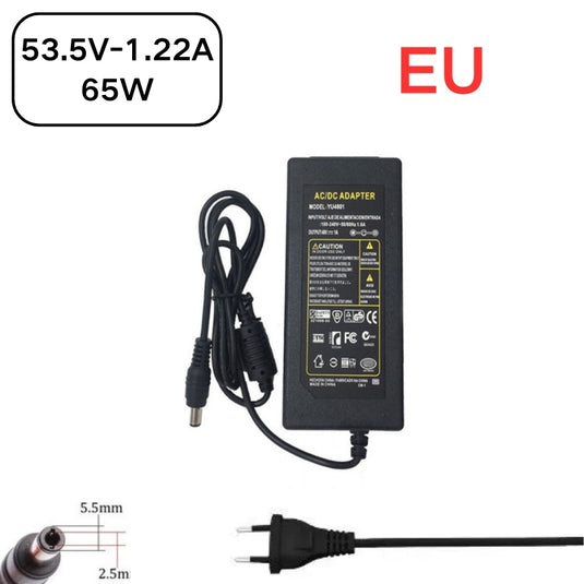 [53.5V-1.22A][5.5x2.5] Universal Computer/Monitor/CCTV POE Switch - Power Supply Adapter Wall Charger - Polar Tech Australia