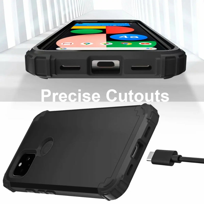 Cargue la imagen en el visor de la galería, Google Pixel 4A 5G - Silicone Hybrid PC Shockproof Phone Case - Polar Tech Australia
