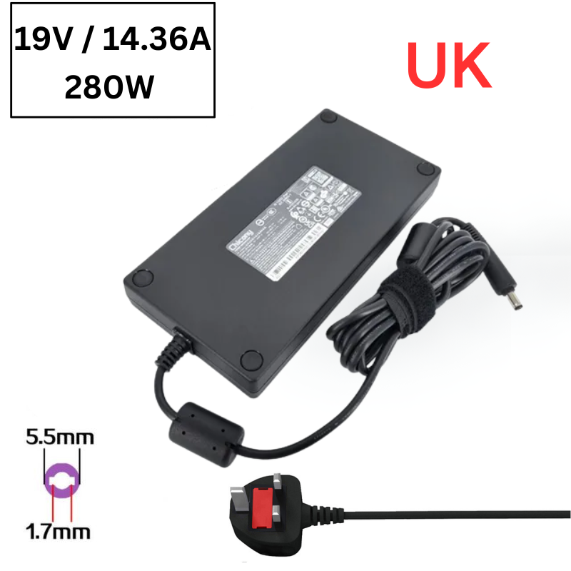Chargez l&#39;image dans la visionneuse de la galerie, [19.5V-14.36A/280W][5.5x1.7] Acer Nitro 5 N22C1 A21-280P1A AC Power Supply Adapter Charger - Polar Tech Australia
