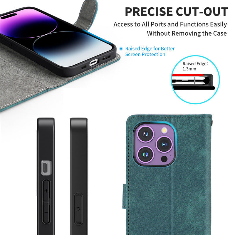Load image into Gallery viewer, [With Card Solt] Motorola Moto Defy 2 - Flip Folio Case with Card Holders Leather Wallet Case - Polar Tech Australia
