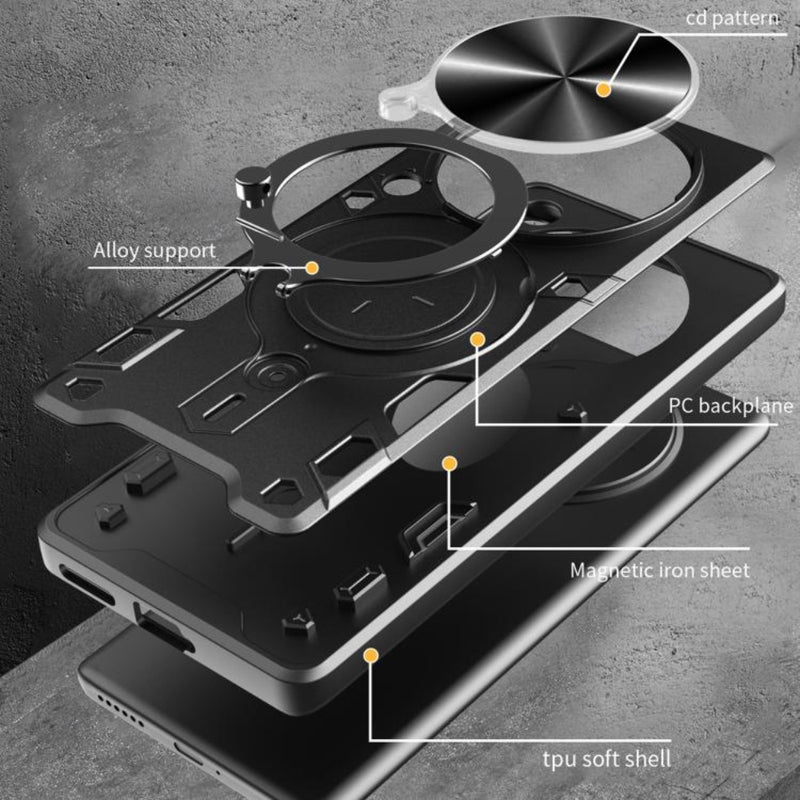 Chargez l&#39;image dans la visionneuse de la galerie, Honor Magic7 Lite (BRP-NX1) - Heavy Duty Sliding Camshield Ringer Holder Phone Case
