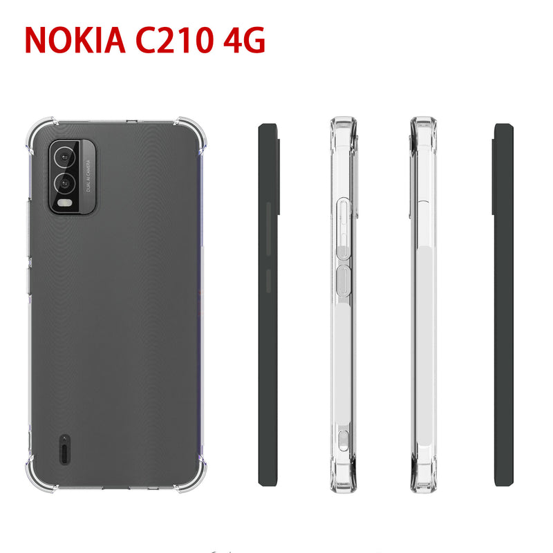 Cargue la imagen en el visor de la galería, Nokia C210 - AirPillow Cushion Transparent Soft Clear TPU Four Corners Protective Case - Polar Tech Australia
