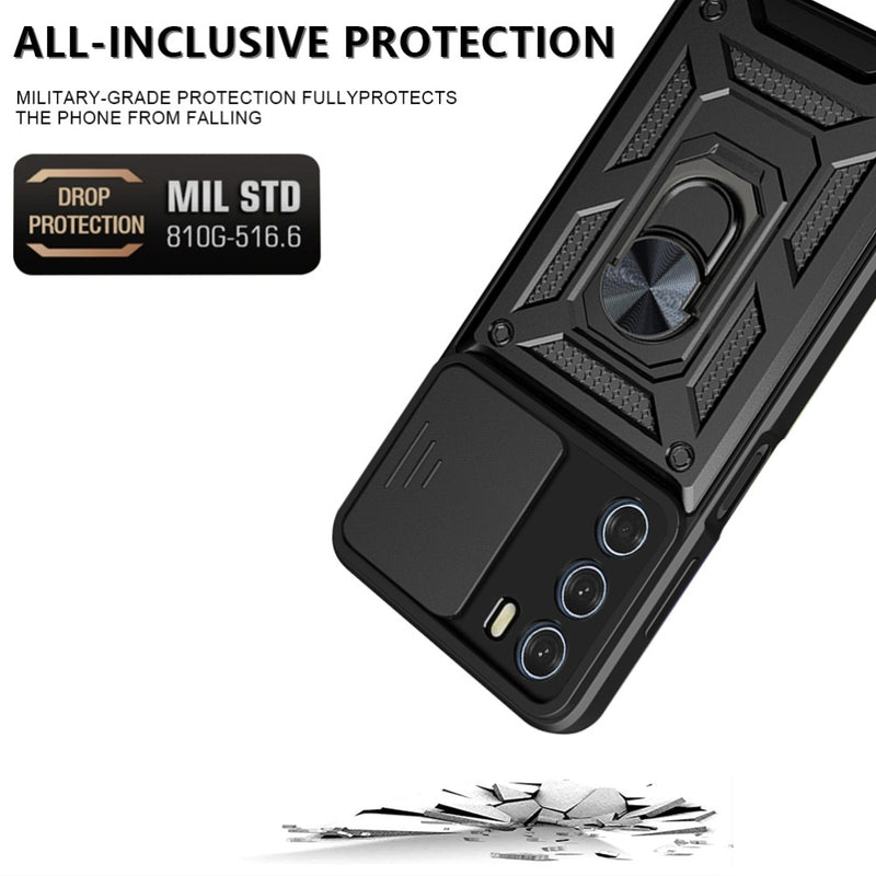 Load image into Gallery viewer, Motorola Moto G60s - Heavy Duty Ring Holder Case with Shockproof &amp; Camera Guard Design - Polar Tech Australia
