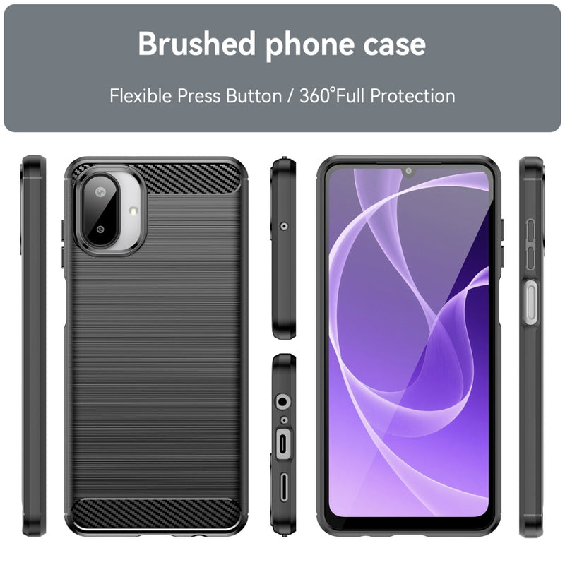 Cargue la imagen en el visor de la galería, Samsung Galaxy A07 4G (SM-A075) - Carbon Fiber Brushed Texture TPU Phone Case
