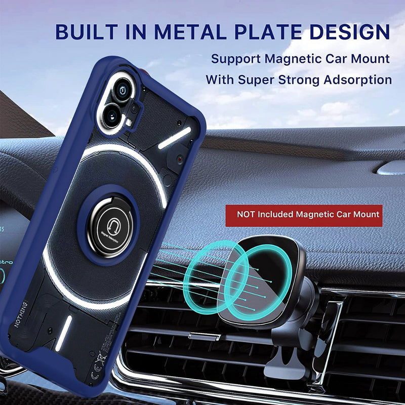Chargez l&#39;image dans la visionneuse de la galerie, Nothing Phone (1) - Armor Matte Magnetic Ring Stand Case - Polar Tech Australia
