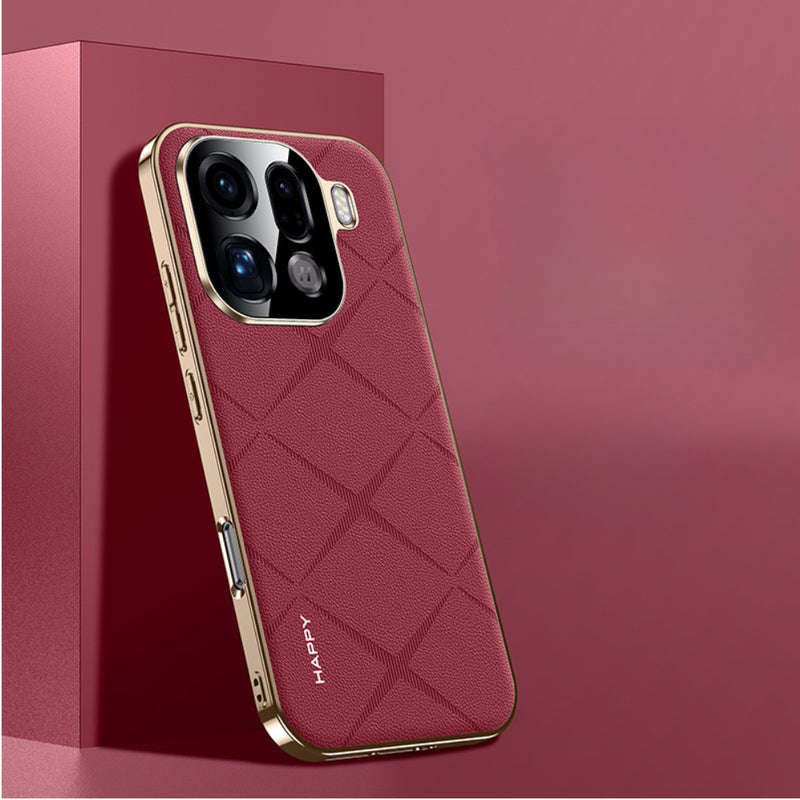 Load image into Gallery viewer, OPPO Find X9 Pro - Plain Leather PC Phone Case
