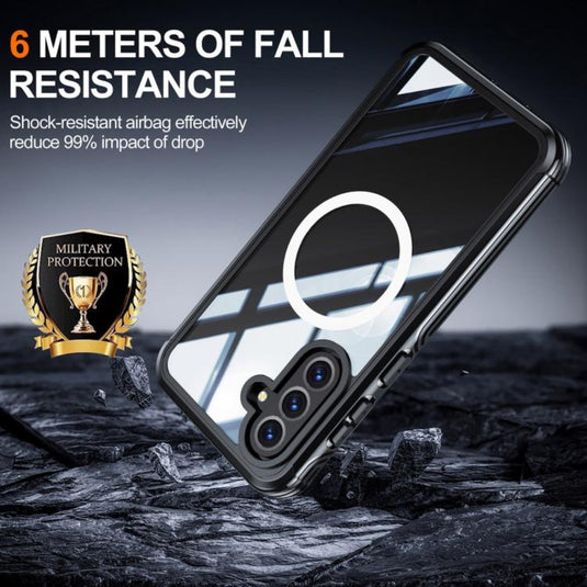 Samsung Galaxy A56 5G (SM-A566) - Built-in Tempered Glass 2 in 1 Full Covered MagSafe Phone Case