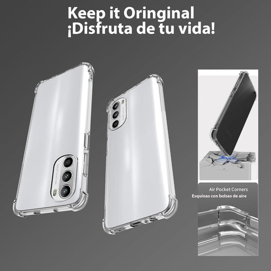 Motorola Moto G82 5G / Moto G52 - AirPillow Cushion Transparent Soft Clear TPU Four Corners Protective Case - Polar Tech Australia