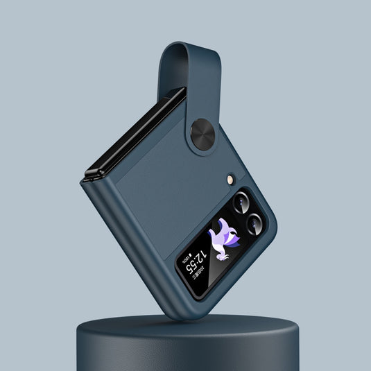 Samsung Galaxy Z Flip 3 (SM-F711) - PU Leather Handheld Stand Phone Case
