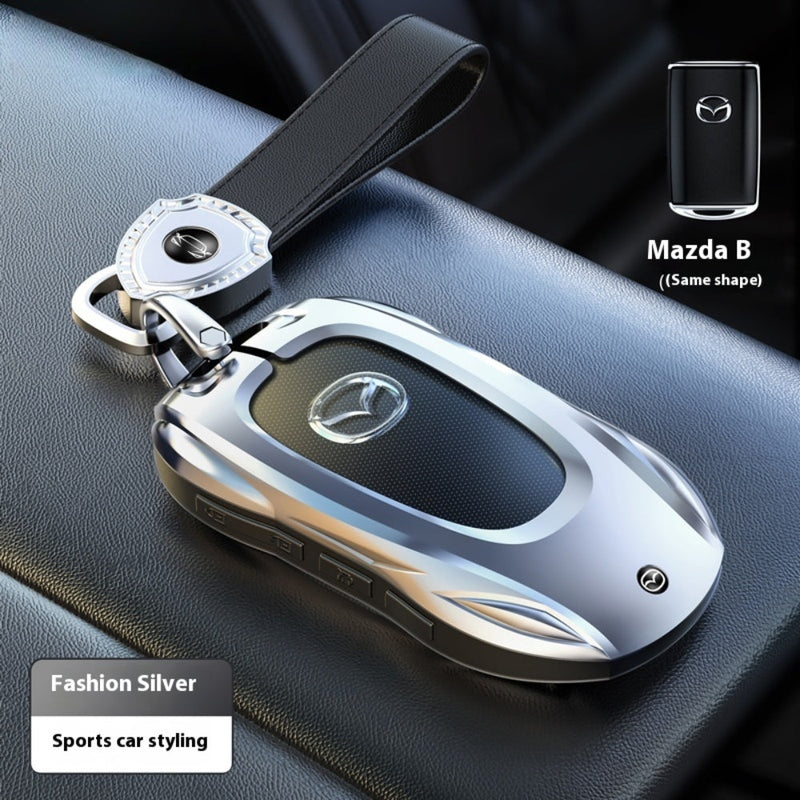 Load image into Gallery viewer, Mazda Stylish Metal Car Key Fob Case Cover For CX-5, CX-3, CX-30, CX-8, MX-5, Mazda3,6
