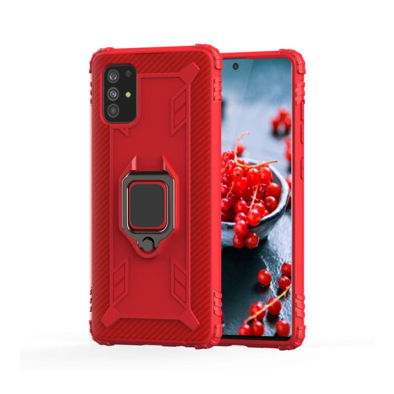 Cargue la imagen en el visor de la galería, OPPO A91 / Reno3 - Carbon Fiber Protective Case with 360 Degree Rotating Ring Holder - Polar Tech Australia

