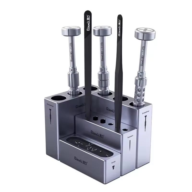 Load image into Gallery viewer, QIANLI QL iCube Modular Storage Box Aluminum Alloy Mobile Phone Repair Tweezers Screwdriver Screw Parts Collection Organizer
