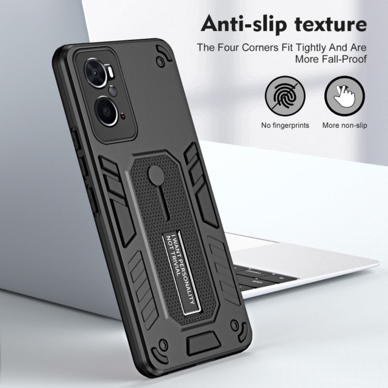 Load image into Gallery viewer, OPPO A96 4G / A76 4G / A36 4G / Realme 9i - Shockproof TPU &amp; Hard PC Back Cover with Retractable Hand Strap &amp; Lanyard - Polar Tech Australia
