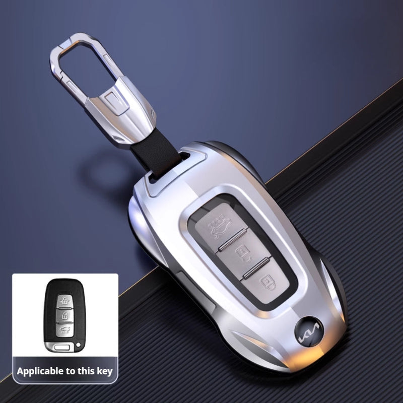 Load image into Gallery viewer, Kia Stylish Metal Car Key Protective Fob Case Cover For K2, K4, K5, Seltos, Sportage, Sonet, Cerato,EV5
