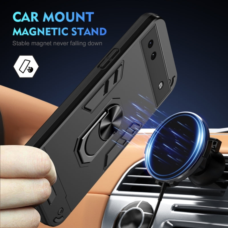 Cargue la imagen en el visor de la galería, Google Pixel 6A - Heavy Duty Armor Case With Metal Bracket - Polar Tech Australia
