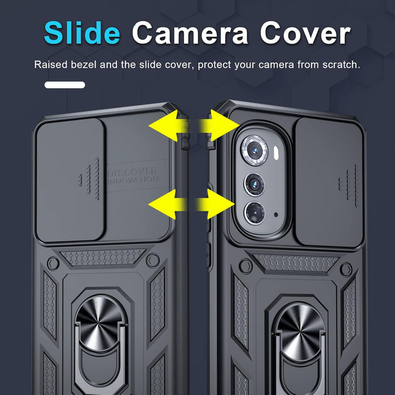 Load image into Gallery viewer, [Magnetic Ring Kickstand][Camera Cover] Motorola Moto Edge 2022 - Shield Shockproof Rugged Heavy Duty Case - Polar Tech Australia

