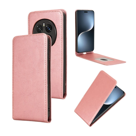 Honor Magic7 (PTP-AN00) - Magnetic Vertical Flip Leather Phone Case