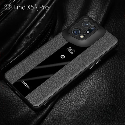 OPPO Find X5/Pro - Luxurious Litchi-Texture Silicone Protective Case - Polar Tech Australia