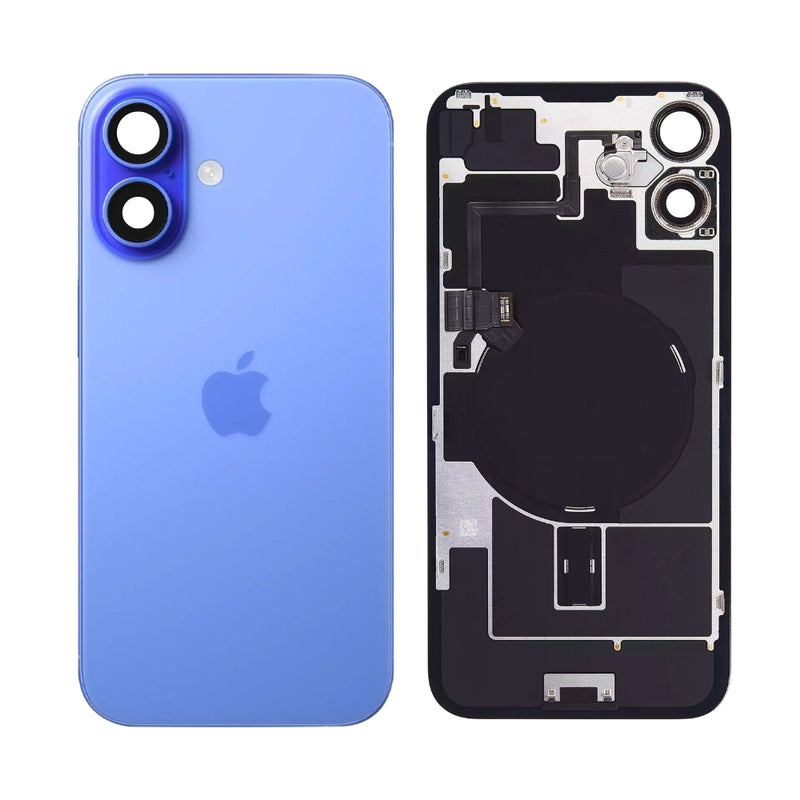 Chargez l&#39;image dans la visionneuse de la galerie, [Assembly With Flex] Apple iPhone 16 - Back Rear Glass With Steel Plate With Wireless NFC Charging MagSafe Magnet &amp; Flashlight Flex - Polar Tech Australia
