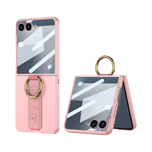 Samsung Galaxy Z Flip7 5G - Integrated Ultrathin Shockproof Phone Case with Ring Wrist Strap
