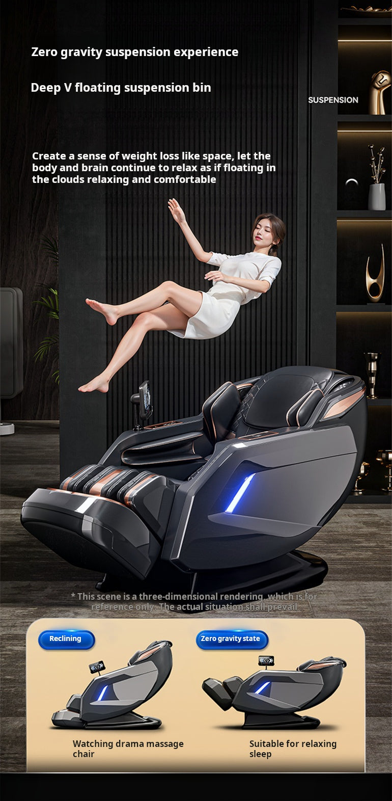 Cargue la imagen en el visor de la galería, [M8 Max][Voice Control][AI Version] Luxury iMassage 9D Full-body Multi-function Zero-Gravity Large Massage Chair
