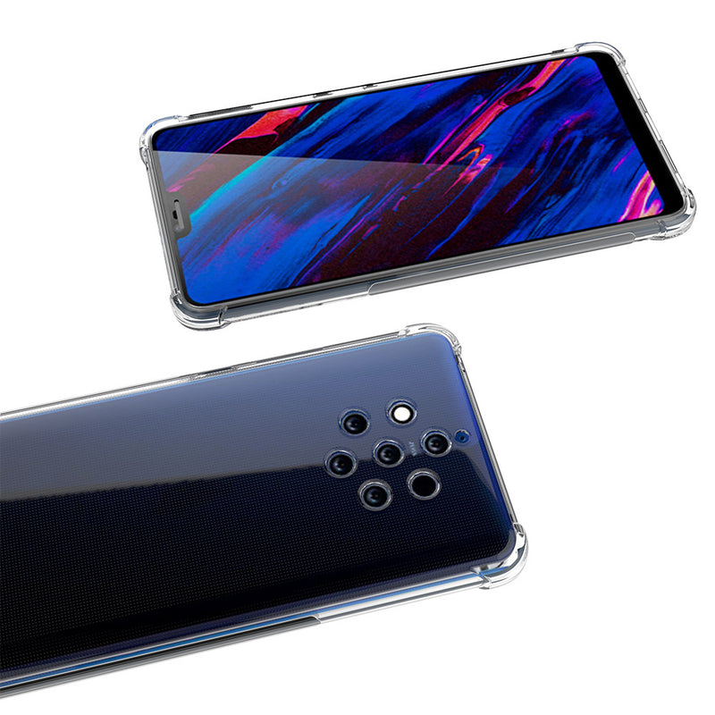 Cargue la imagen en el visor de la galería, Nokia 9 PureView - AirPillow Cushion Transparent Soft Clear TPU Four Corners Protective Case - Polar Tech Australia
