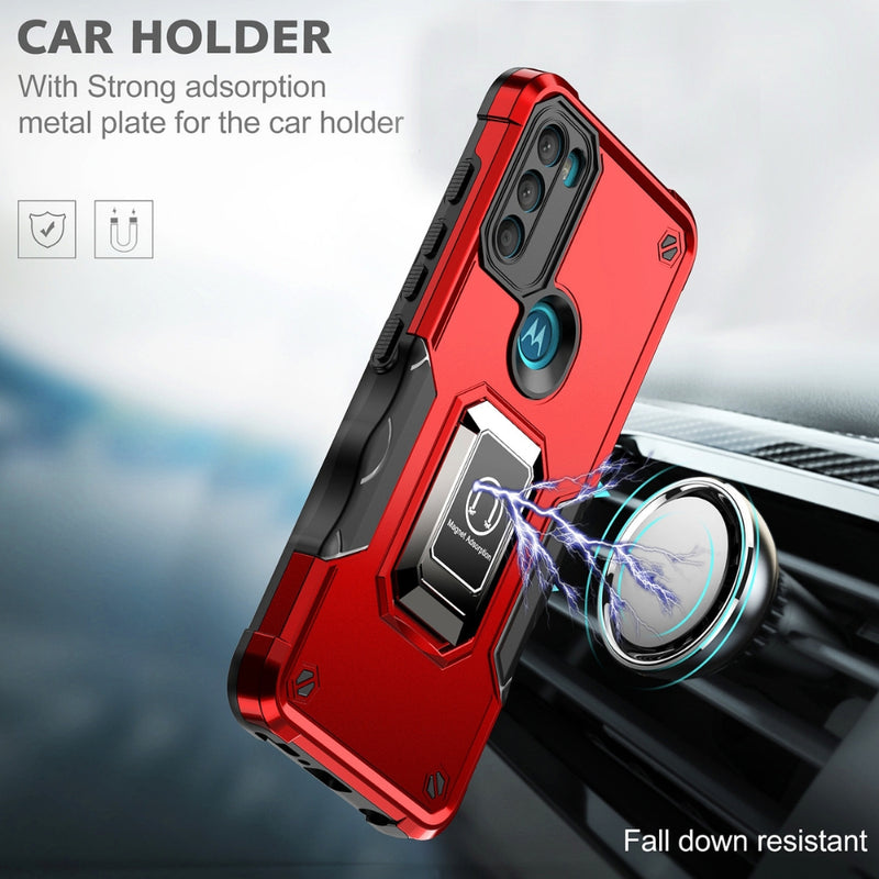 Cargue la imagen en el visor de la galería, Motorola Moto G50 5G - Non-slip Shockproof Armor Phone Case with Ring Holder
