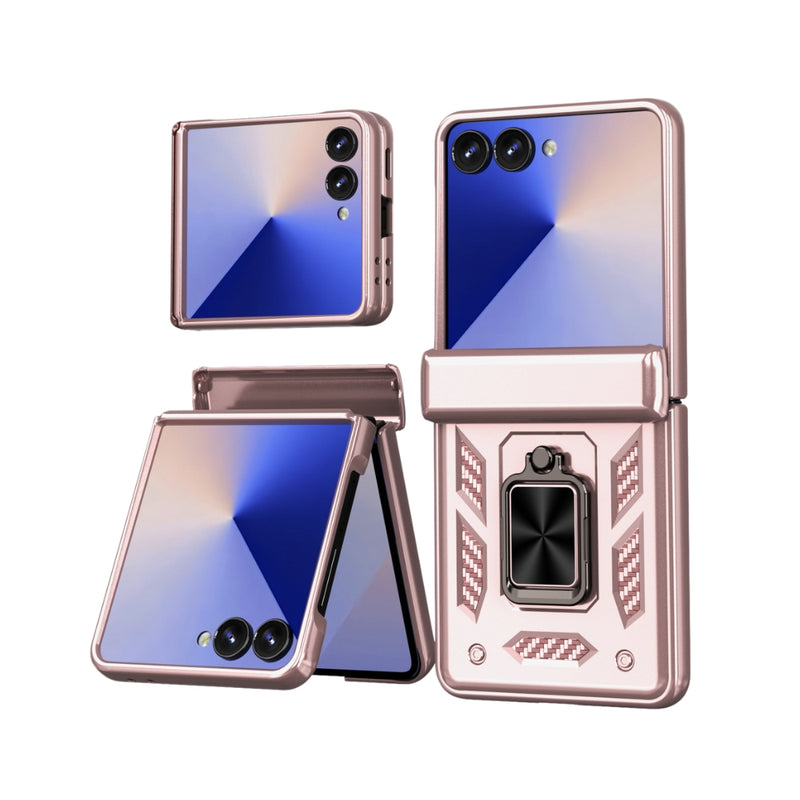 Load image into Gallery viewer, Samsung Galaxy Z Flip7 5G - Sliding Window Hinge Phone Case with Ring Stand
