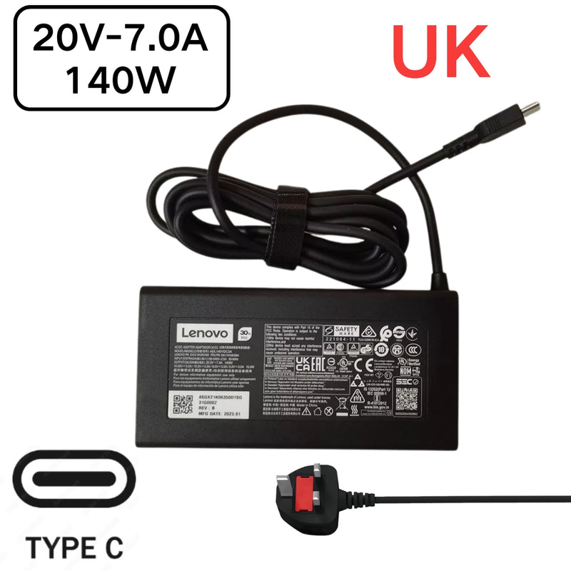 Chargez l&#39;image dans la visionneuse de la galerie, [20V-7.0A/140W][Type C] Lenovo IdeaPad Pro 5 Lenovo Slim Pro 7 Laptop AC Power Supply Adapter Charger - Polar Tech Australia
