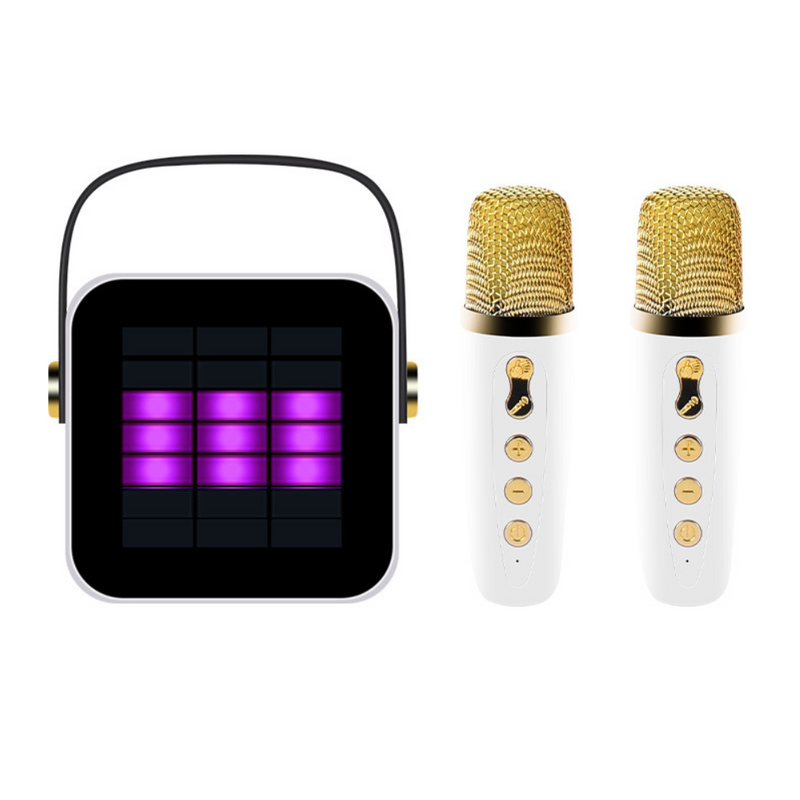 Chargez l&#39;image dans la visionneuse de la galerie, Portable Bluetooth Karaoke Speaker with LED, Wireless Handheld Microphone for Outdoor &amp; Home Use - Polar Tech Australia
