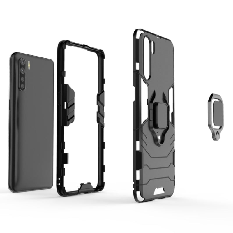 Chargez l&#39;image dans la visionneuse de la galerie, OPPO A91 / Reno3 - Heavy Duty Armor Case With Ring Holder Stand - Polar Tech Australia
