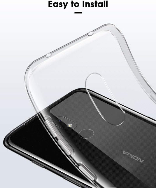 Nokia 3.2 - AirPillow Cushion Transparent Soft Clear TPU Four Corners Protective Case - Polar Tech Australia